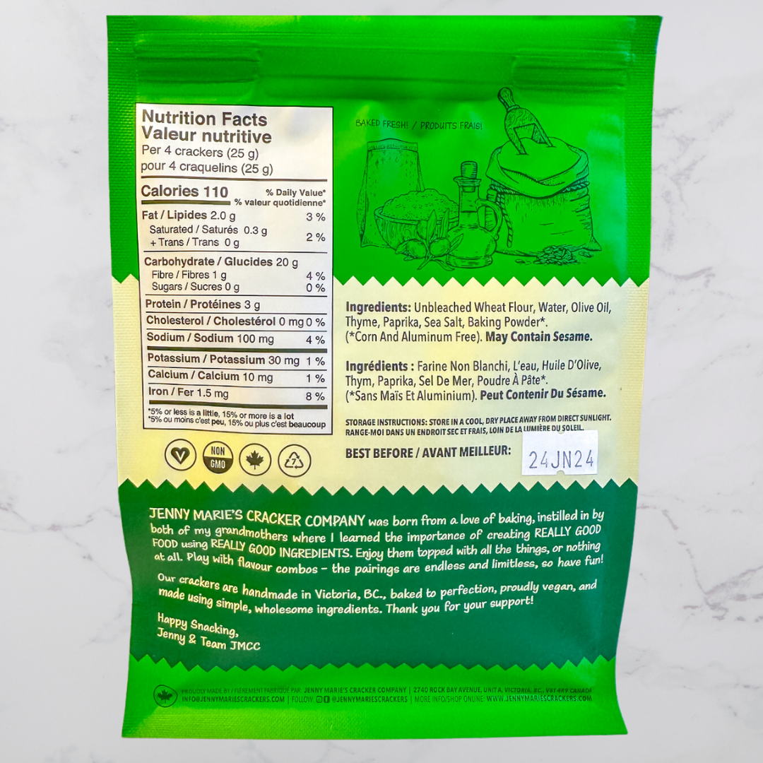 Crackers 100g Jenny Marie's Cracker Company